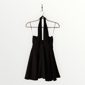 Milly Minis Sydney Dress Black 10‎ Halter Open Back Cocktail Party LBD  New